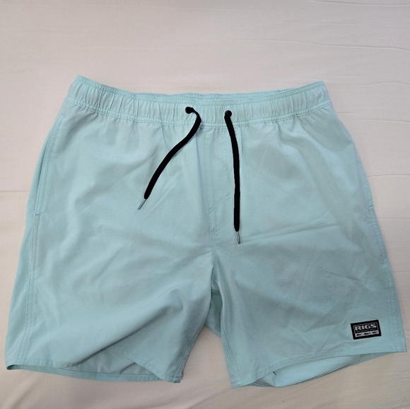 Rigs Performance Gear Other - Rigs Men's Large Light Teal Swim Board Shorts EUC